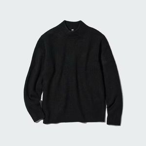 Uniqlo Mockneck Black Sweater in Small